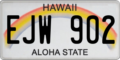 HI license plate EJW902