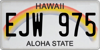 HI license plate EJW975
