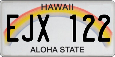 HI license plate EJX122