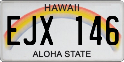 HI license plate EJX146