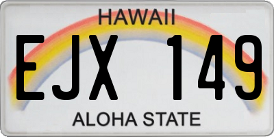 HI license plate EJX149