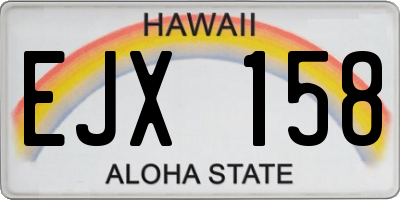 HI license plate EJX158