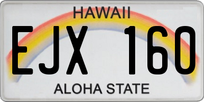 HI license plate EJX160