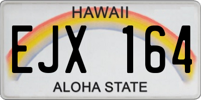 HI license plate EJX164