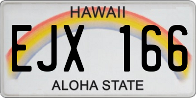 HI license plate EJX166