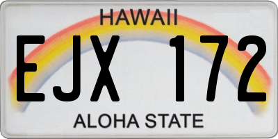 HI license plate EJX172