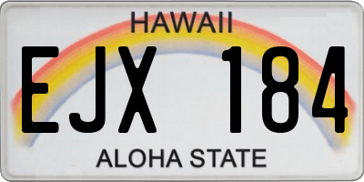 HI license plate EJX184