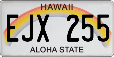HI license plate EJX255