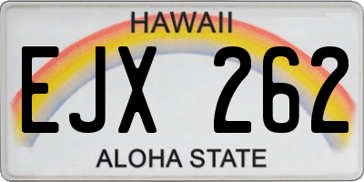 HI license plate EJX262