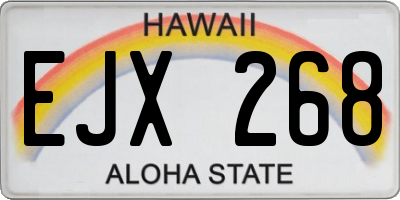 HI license plate EJX268