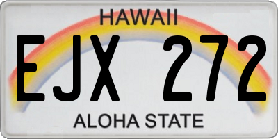 HI license plate EJX272