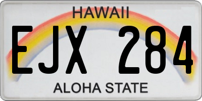 HI license plate EJX284