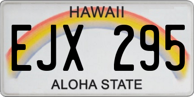 HI license plate EJX295