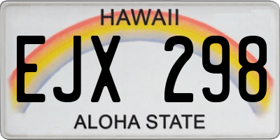 HI license plate EJX298