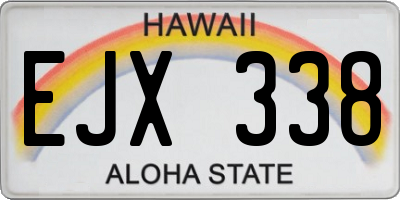 HI license plate EJX338