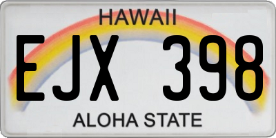 HI license plate EJX398