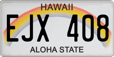 HI license plate EJX408