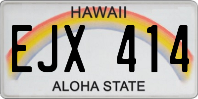 HI license plate EJX414