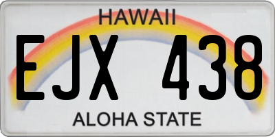 HI license plate EJX438