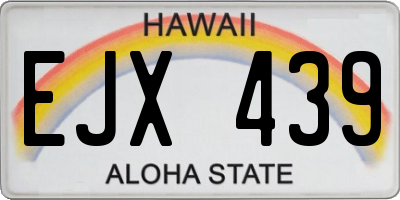 HI license plate EJX439