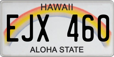 HI license plate EJX460