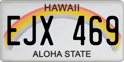 HI license plate EJX469