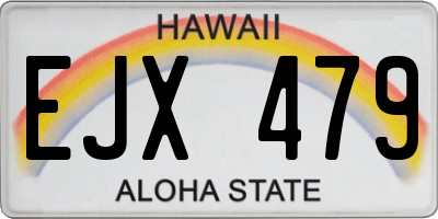 HI license plate EJX479
