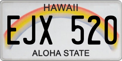 HI license plate EJX520