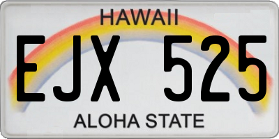 HI license plate EJX525