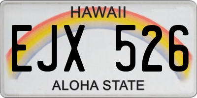 HI license plate EJX526