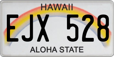 HI license plate EJX528