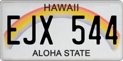 HI license plate EJX544