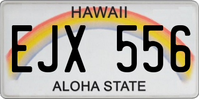 HI license plate EJX556