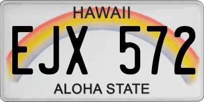 HI license plate EJX572