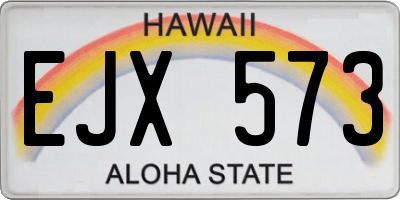 HI license plate EJX573