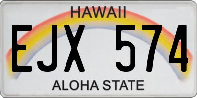 HI license plate EJX574
