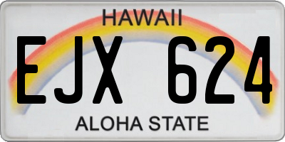 HI license plate EJX624