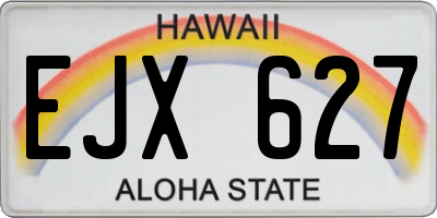 HI license plate EJX627