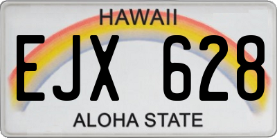 HI license plate EJX628
