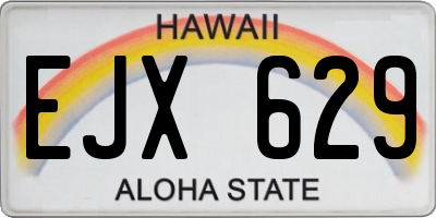 HI license plate EJX629
