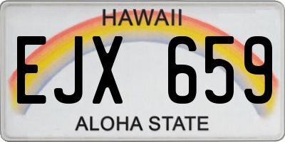 HI license plate EJX659
