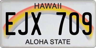 HI license plate EJX709