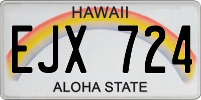 HI license plate EJX724