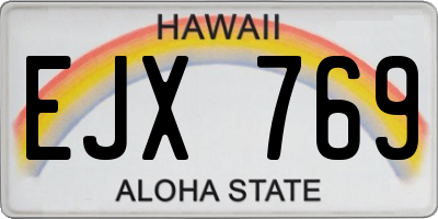 HI license plate EJX769