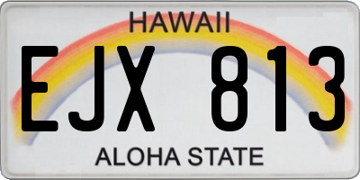 HI license plate EJX813