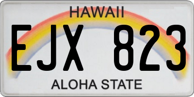 HI license plate EJX823