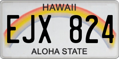 HI license plate EJX824