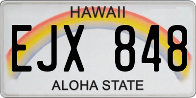 HI license plate EJX848