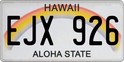 HI license plate EJX926