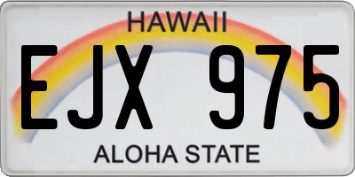 HI license plate EJX975